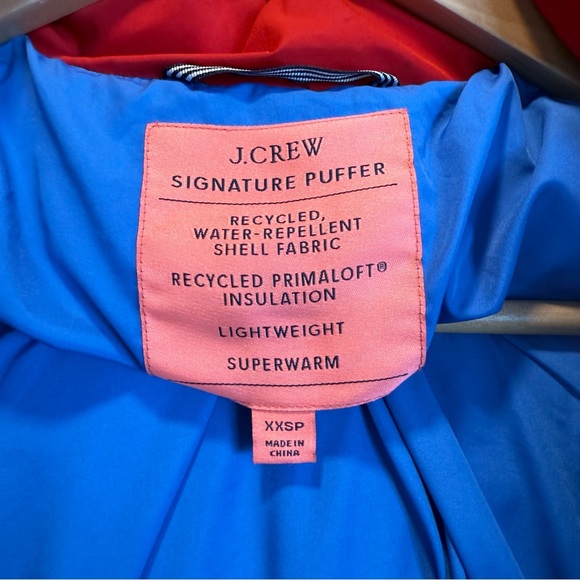 J. Crew Petite Chateau Puffer with Primaloft®. Size XXS, Red with gold hardware - Picture 6 of 16